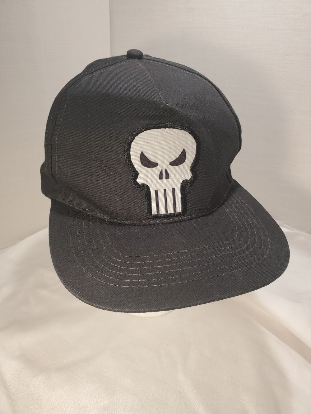 Marvel The Punisher Skull Black Baseball Hat Ajustible